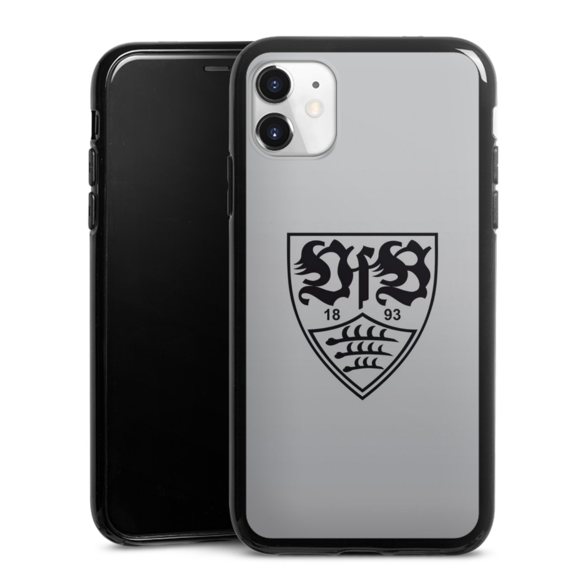 iPhone 11 Handy Silikon Hülle Case schwarz Handyhülle Logo Vfb Stuttgart Official Licensed Product