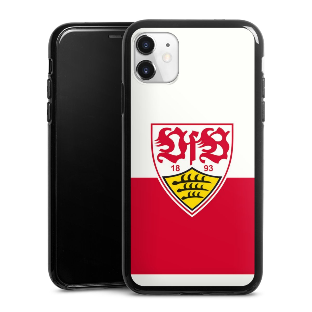 iPhone 11 Handy Silikon Hülle Case schwarz Handyhülle Official Licensed Product Logo Vfb Stuttgart