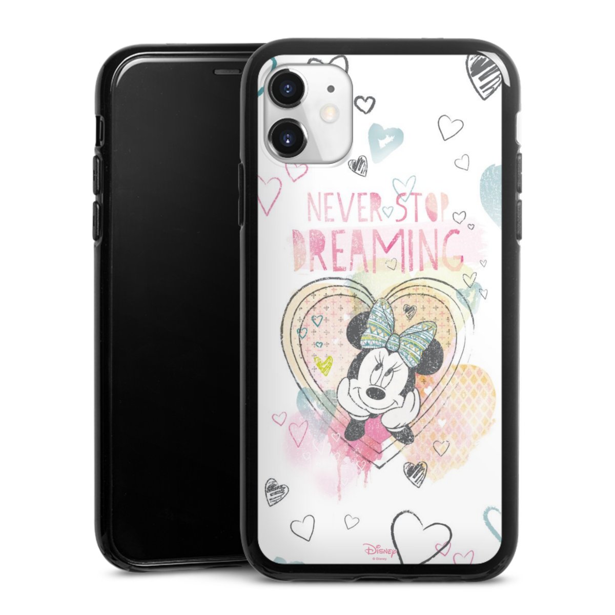 iPhone 11 Handy Silikon Hülle Case schwarz Handyhülle Disney Official Licensed Product Minnie Mouse