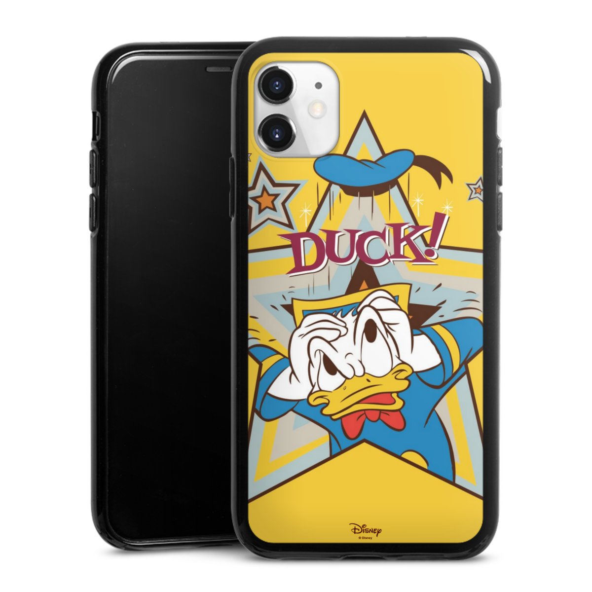 iPhone 11 Handy Silikon Hülle Case schwarz Handyhülle Official Licensed Product Donald Duck Disney