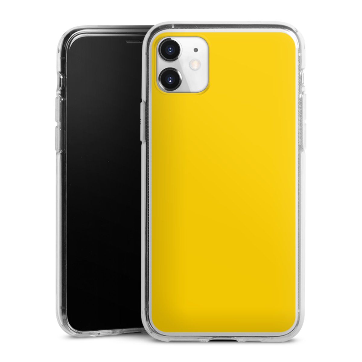 iPhone 11 Handy Silikon Hülle Case transparent Handyhülle Yellow Unicoloured Colour Silikon Case