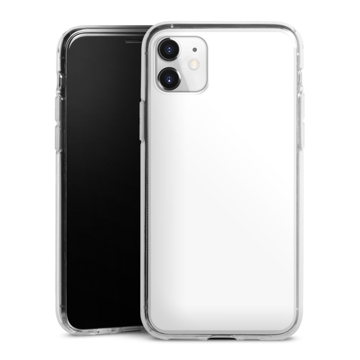 iPhone 11 Handy Silikon Hülle Case transparent Handyhülle Unicoloured Colour White Silikon Case