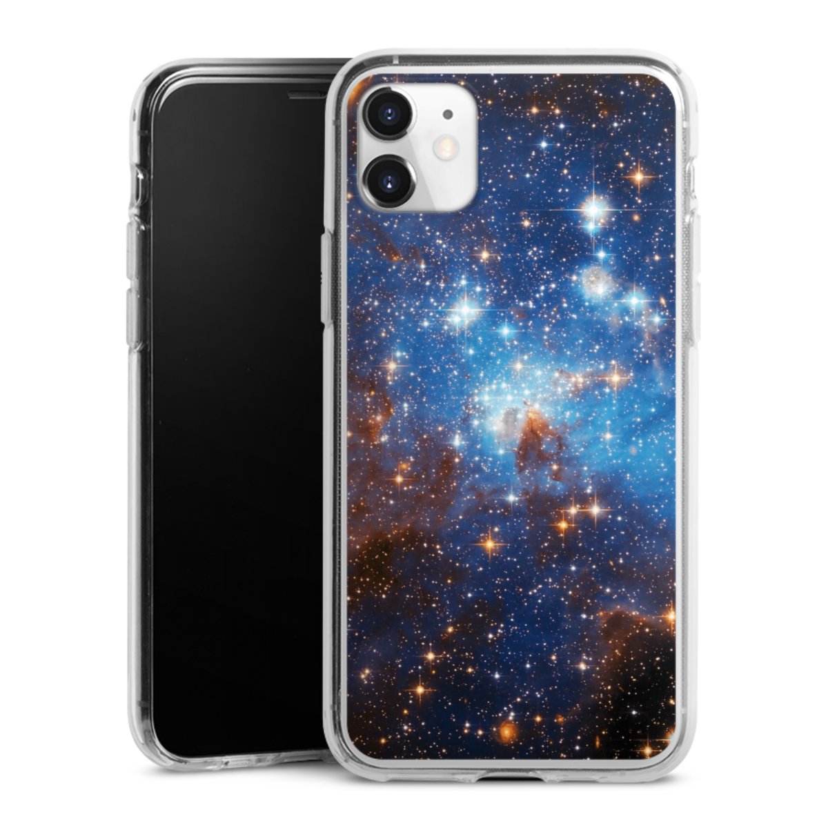 iPhone 11 Handy Silikon Hülle Case transparent Handyhülle Star Weltall Galaxy Silikon Case