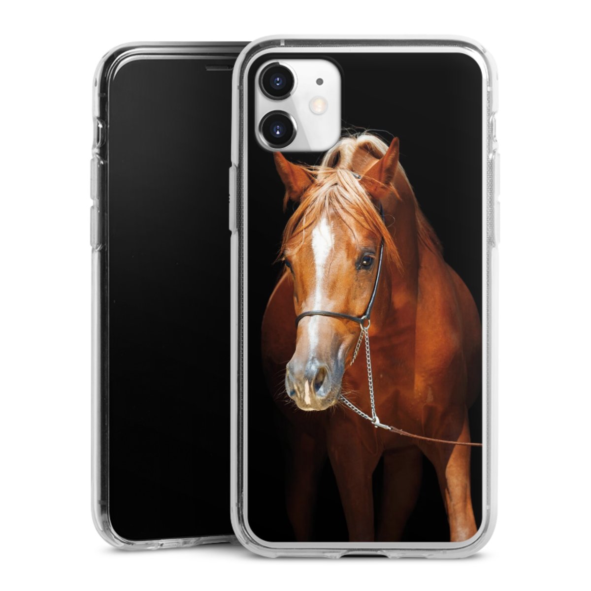 iPhone 11 Handy Silikon Hülle Case transparent Handyhülle Mare Horse Hobby Silikon Case