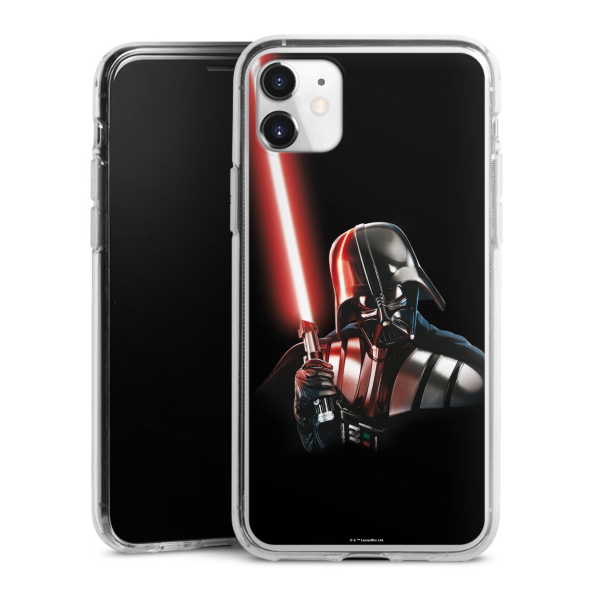 iPhone 11 Handy Silikon Hülle Case transparent Handyhülle Star Wars Merchandise Darth Vader Silikon Case