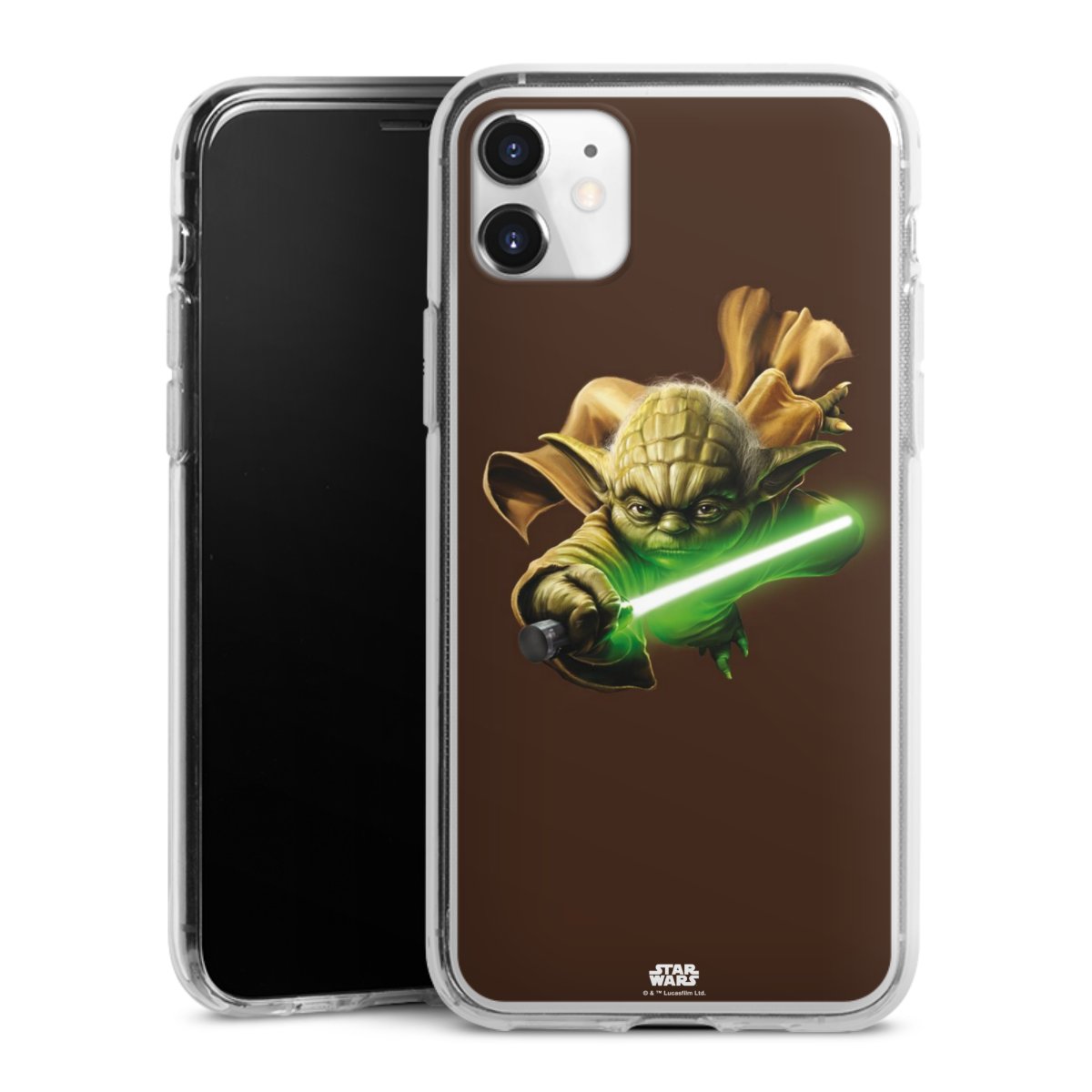 iPhone 11 Handy Silikon Hülle Case transparent Handyhülle Yoda Merchandise Star Wars Silikon Case