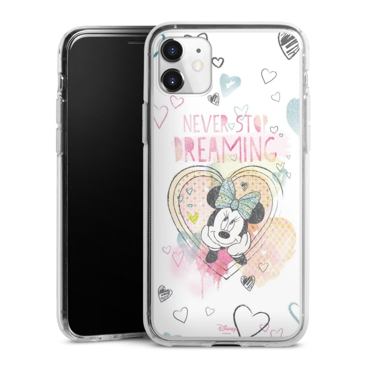 iPhone 11 Handy Silikon Hülle Case transparent Handyhülle Disney Official Licensed Product Minnie Mouse Silikon Case