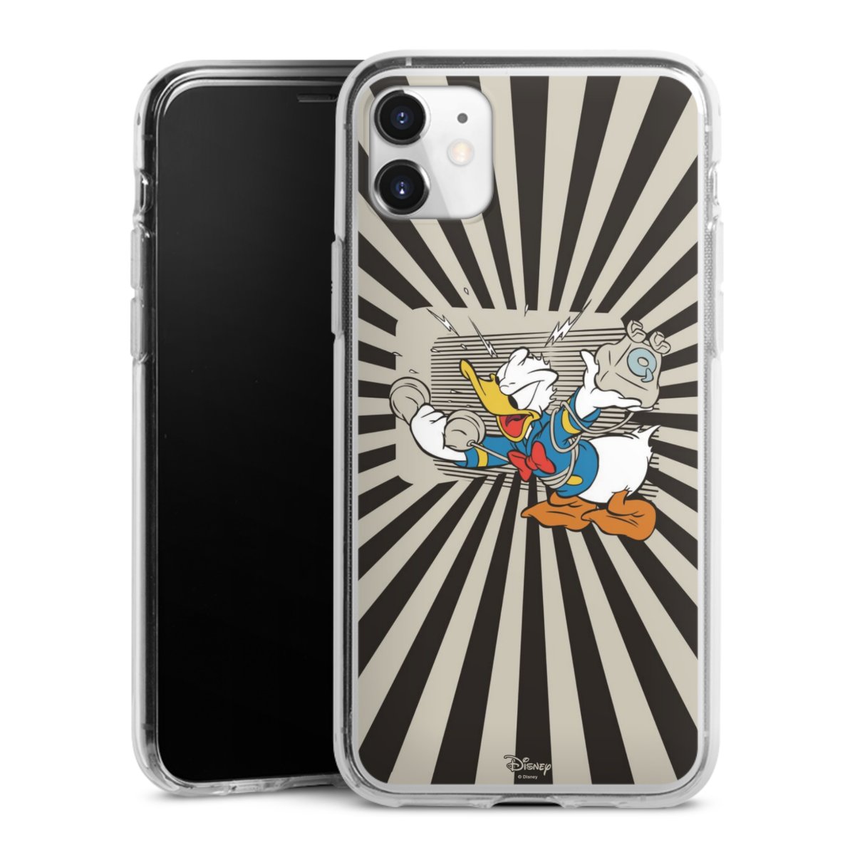 iPhone 11 Handy Silikon Hülle Case transparent Handyhülle Donald Duck Disney Official Licensed Product Silikon Case