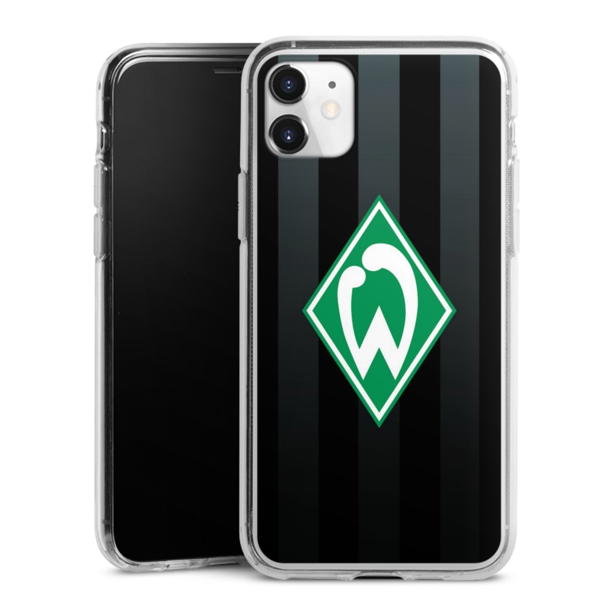 iPhone 11 Handy Silikon Hülle Case transparent Handyhülle Stripes Sv Werder Bremen Official Licensed Product Silikon Case