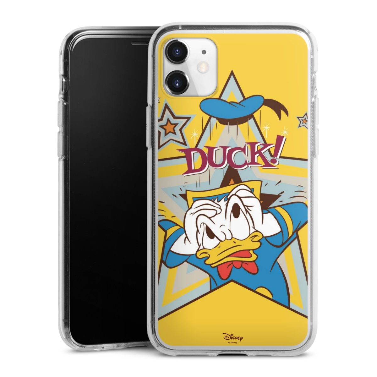 iPhone 11 Handy Silikon Hülle Case transparent Handyhülle Official Licensed Product Donald Duck Disney Silikon Case