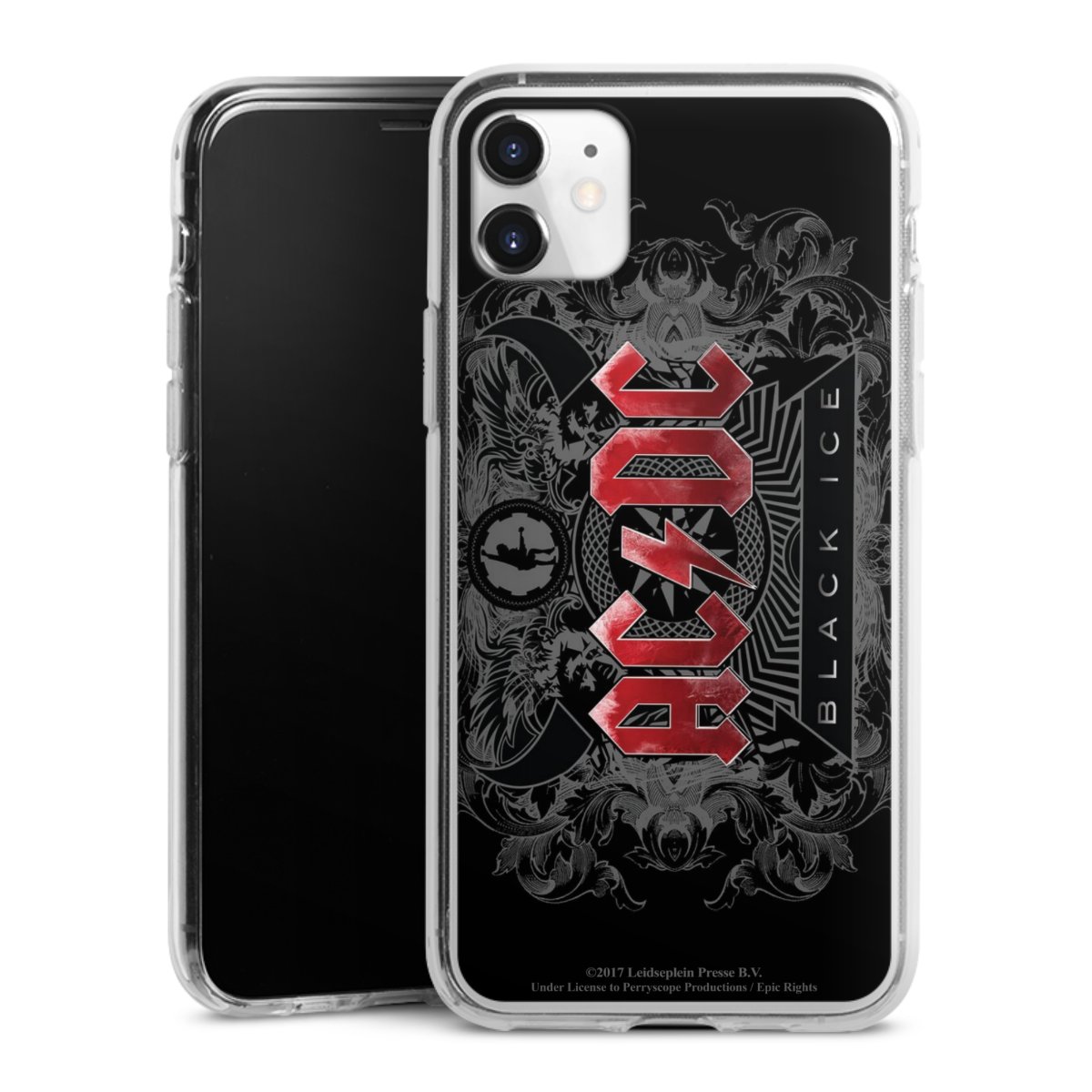 iPhone 11 Handy Silikon Hülle Case transparent Handyhülle Merchandise Black Ice Acdc Silikon Case