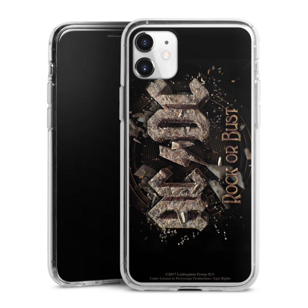 iPhone 11 Handy Silikon Hülle Case transparent Handyhülle Acdc Official Licensed Product Rock Or Bust Silikon Case