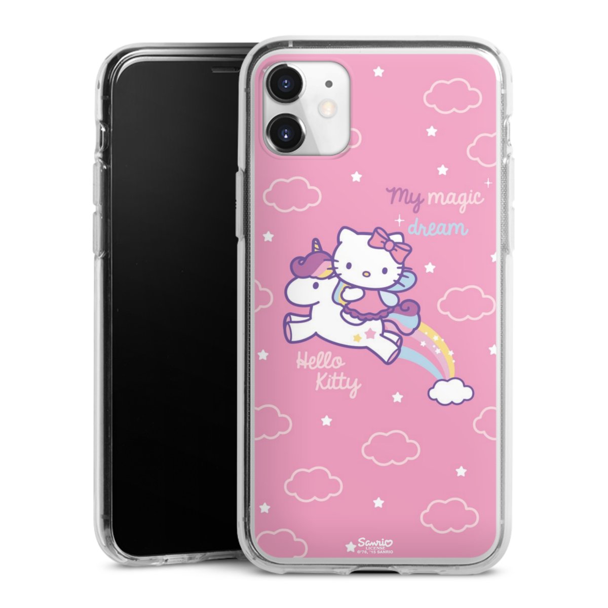 iPhone 11 Handy Silikon Hülle Case transparent Handyhülle Einhorn Official Licensed Product Hello Kitty Silikon Case