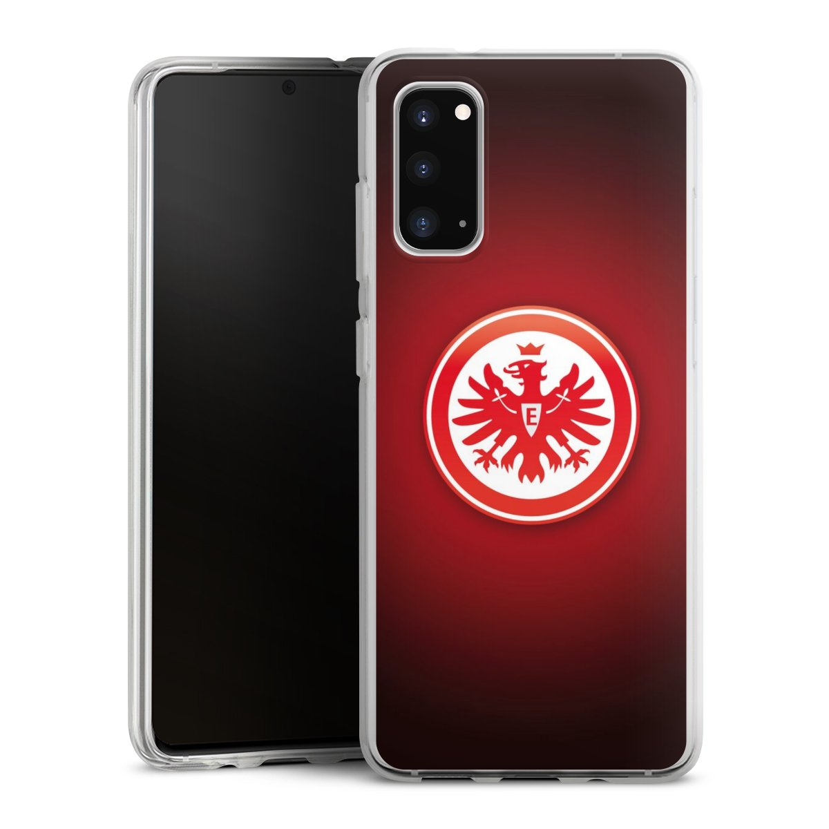 Galaxy S20 Handy Silikon Hülle Case transparent Handyhülle Eintracht Frankfurt Official Licensed Product Coat Of Arms Silikon Case