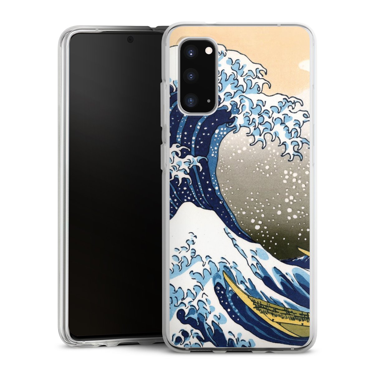 Galaxy S20 Handy Silikon Hülle Case transparent Handyhülle Kunst Katsushika Hokusai Die Große Welle Vor Kanagawa Silikon Case