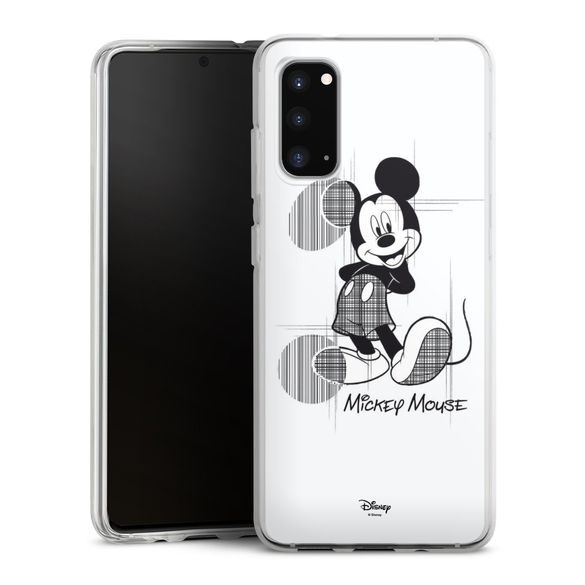 Galaxy S20 Handy Silikon Hülle Case transparent Handyhülle Disney Official Licensed Product Mickey Mouse Silikon Case