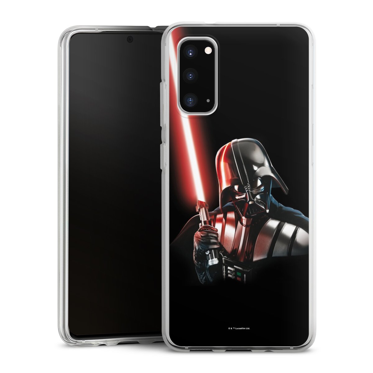 Galaxy S20 Handy Silikon Hülle Case transparent Handyhülle Star Wars Merchandise Darth Vader Silikon Case