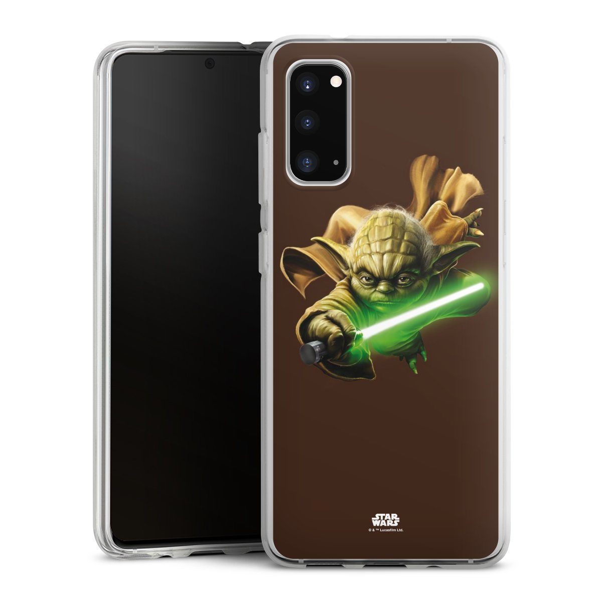 Galaxy S20 Handy Silikon Hülle Case transparent Handyhülle Yoda Merchandise Star Wars Silikon Case