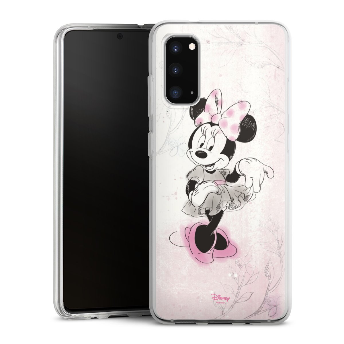 Galaxy S20 Handy Silikon Hülle Case transparent Handyhülle Disney Minnie Mouse Vintage Silikon Case