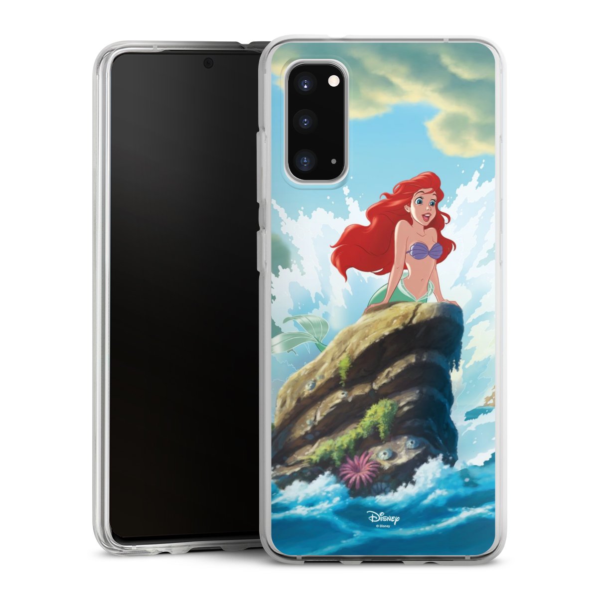 Galaxy S20 Handy Silikon Hülle Case transparent Handyhülle Mermaid Arielle Die Meerjungfrau Official Licensed Product Silikon Case