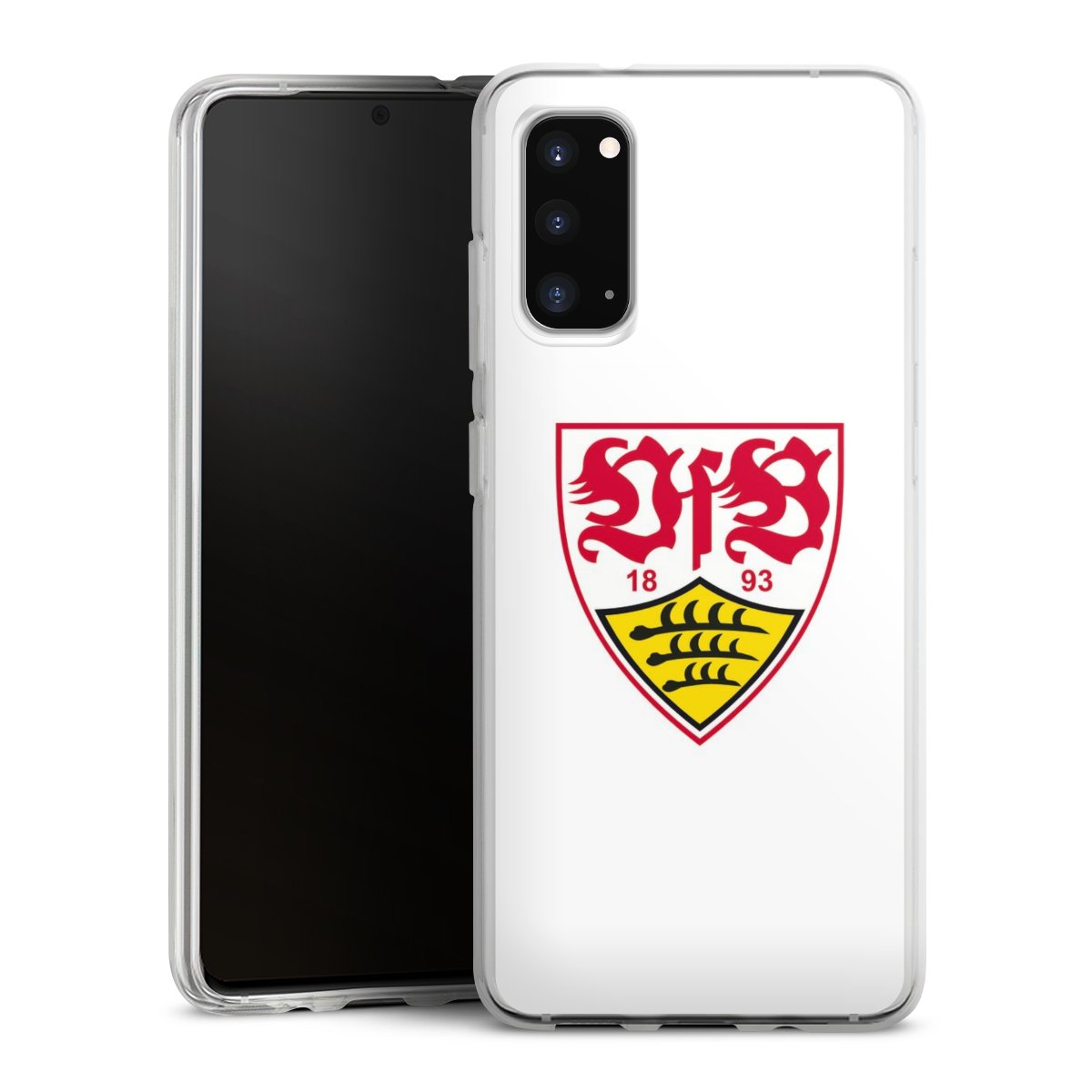 Galaxy S20 Handy Silikon Hülle Case transparent Handyhülle Logo Official Licensed Product Vfb Stuttgart Silikon Case