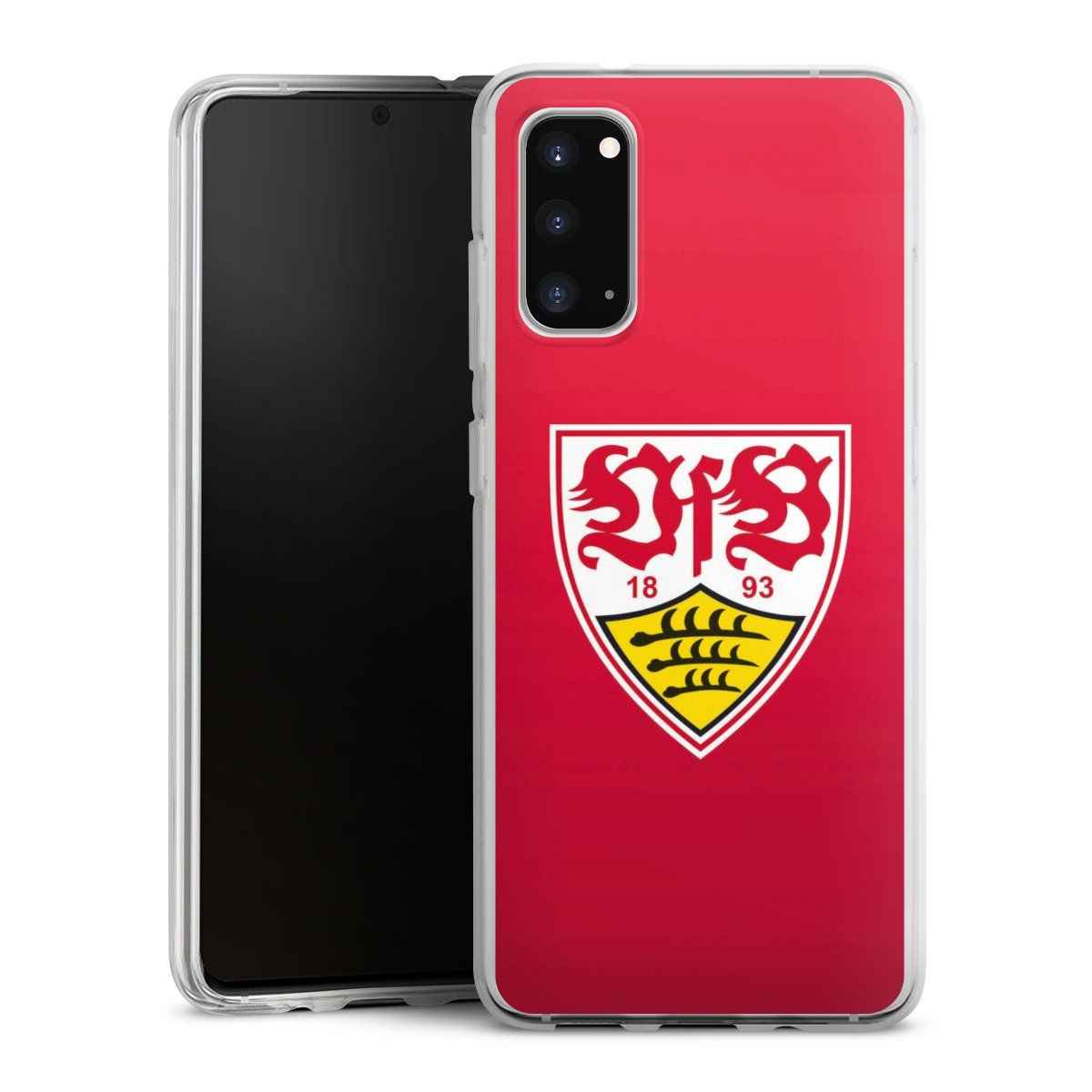 Galaxy S20 Handy Silikon Hülle Case transparent Handyhülle Official Licensed Product Vfb Stuttgart Silikon Case