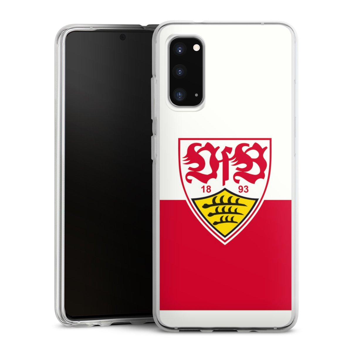 Galaxy S20 Handy Silikon Hülle Case transparent Handyhülle Official Licensed Product Logo Vfb Stuttgart Silikon Case