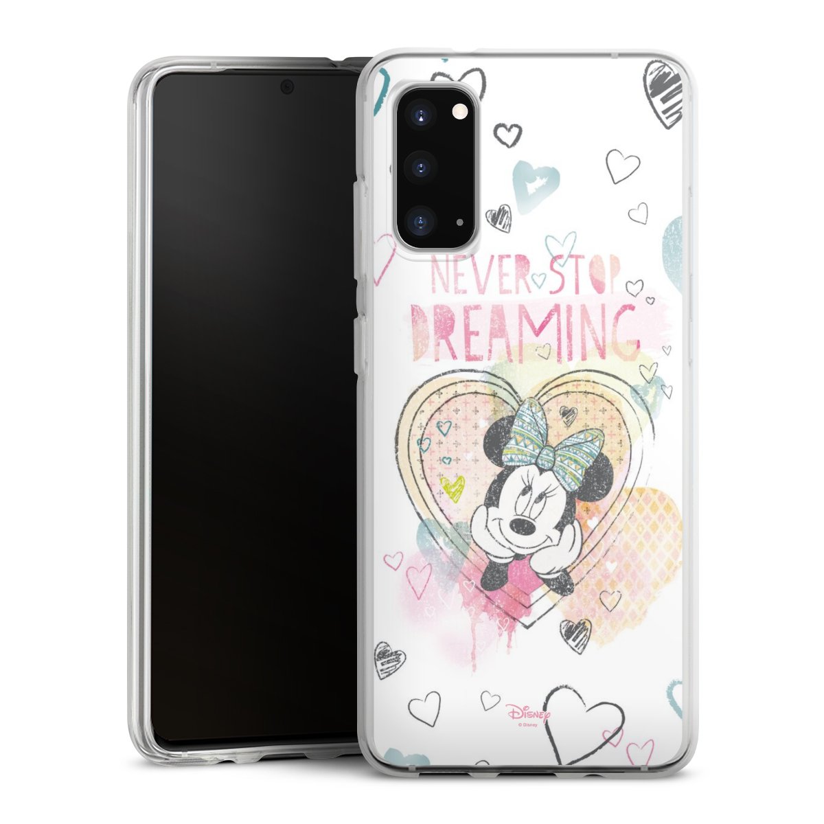 Galaxy S20 Handy Silikon Hülle Case transparent Handyhülle Disney Official Licensed Product Minnie Mouse Silikon Case