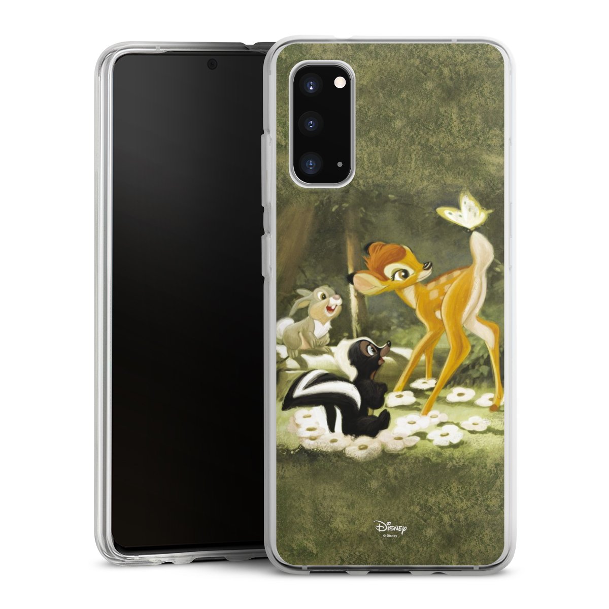 Galaxy S20 Handy Silikon Hülle Case transparent Handyhülle Disney Official Licensed Product Bambi Silikon Case