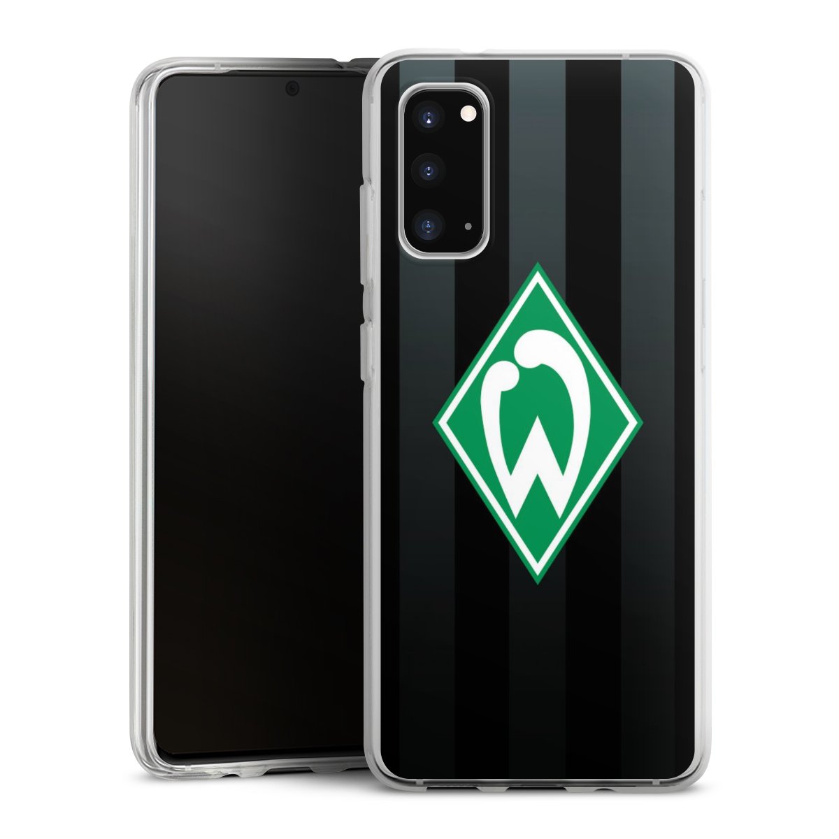 Galaxy S20 Handy Silikon Hülle Case transparent Handyhülle Stripes Sv Werder Bremen Official Licensed Product Silikon Case