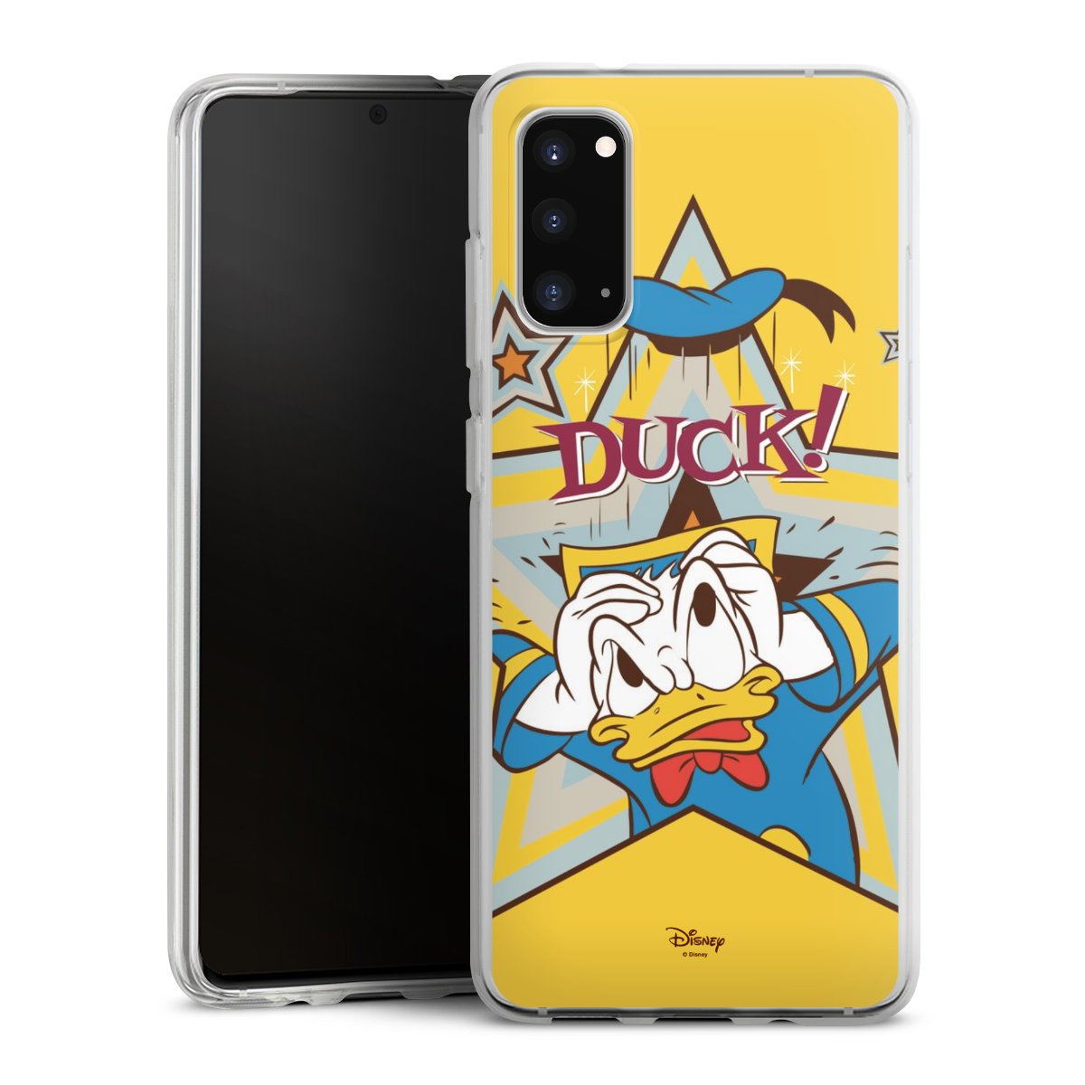 Galaxy S20 Handy Silikon Hülle Case transparent Handyhülle Official Licensed Product Donald Duck Disney Silikon Case