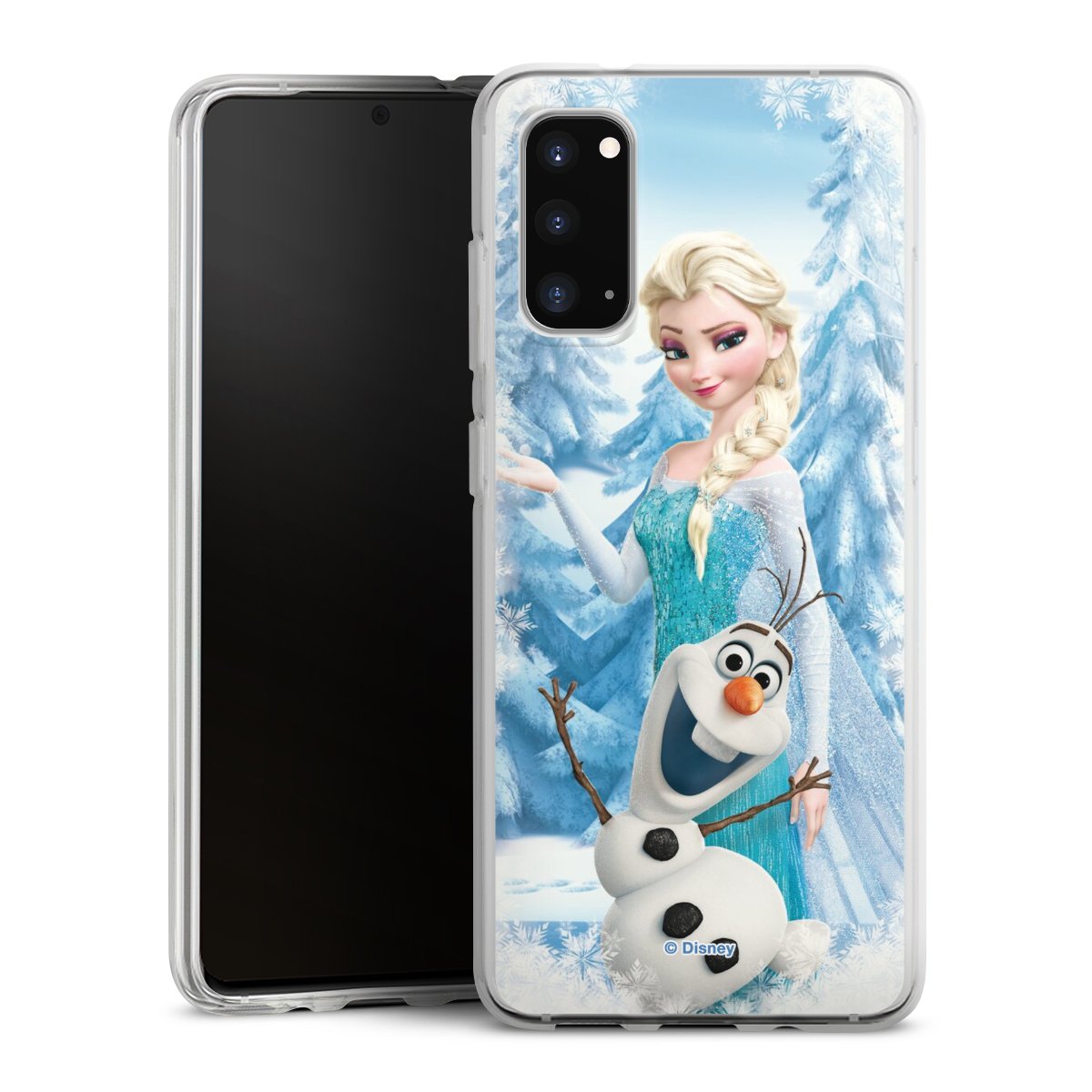 Galaxy S20 Handy Silikon Hülle Case transparent Handyhülle Official Licensed Product Frozen Elsa Disney Silikon Case