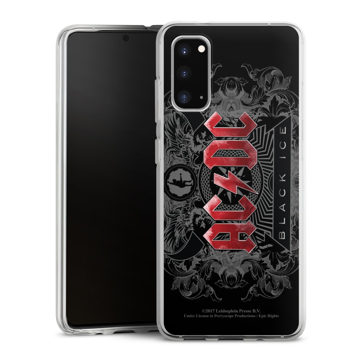 Galaxy S20 Handy Silikon Hülle Case transparent Handyhülle Merchandise Black Ice Acdc Silikon Case