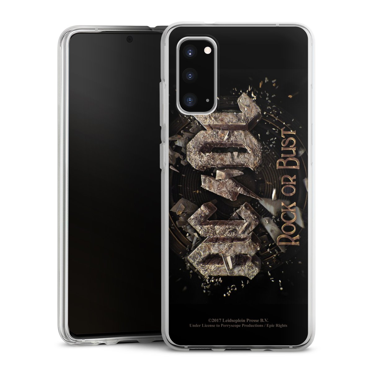 Galaxy S20 Handy Silikon Hülle Case transparent Handyhülle Acdc Official Licensed Product Rock Or Bust Silikon Case