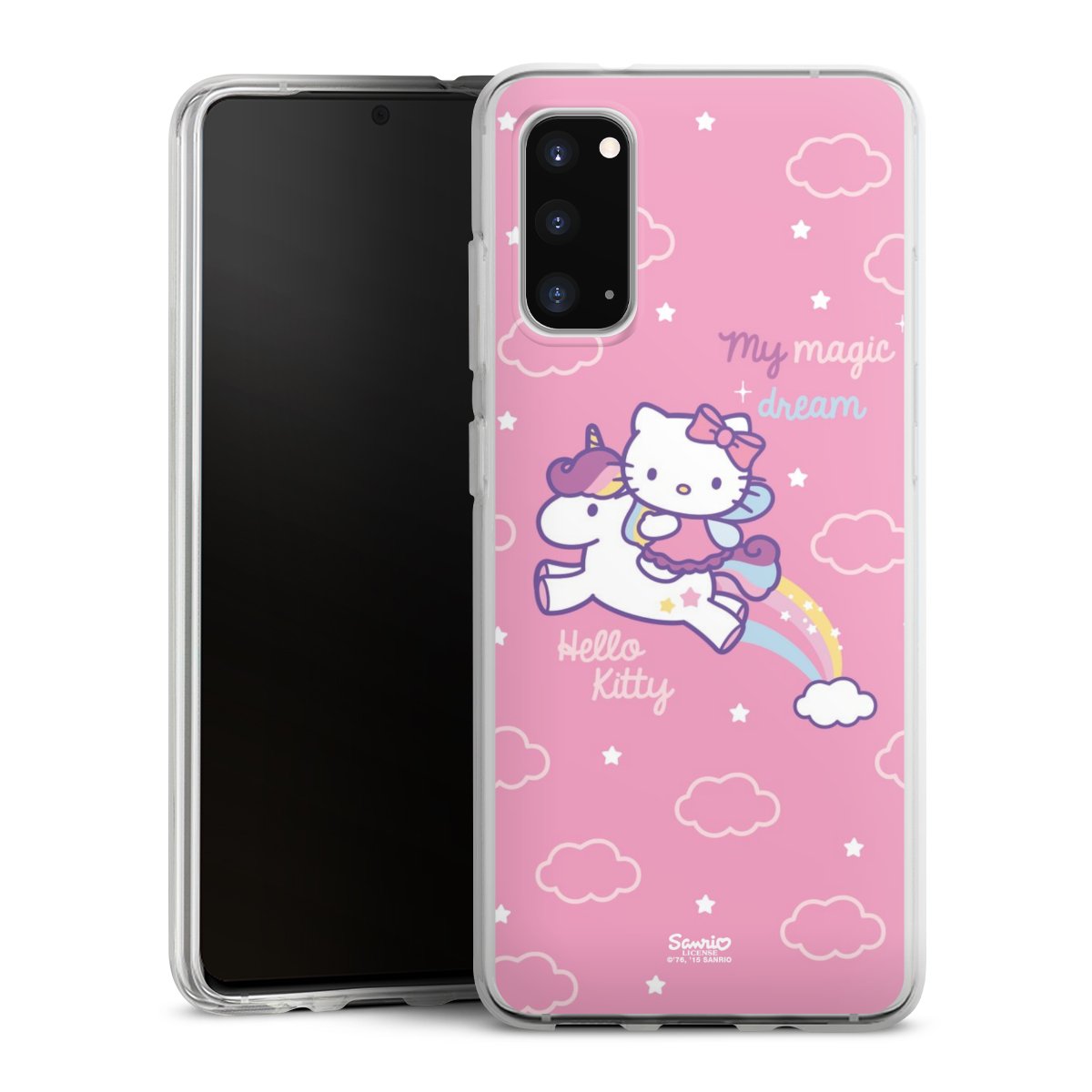 Galaxy S20 Handy Silikon Hülle Case transparent Handyhülle Einhorn Official Licensed Product Hello Kitty Silikon Case