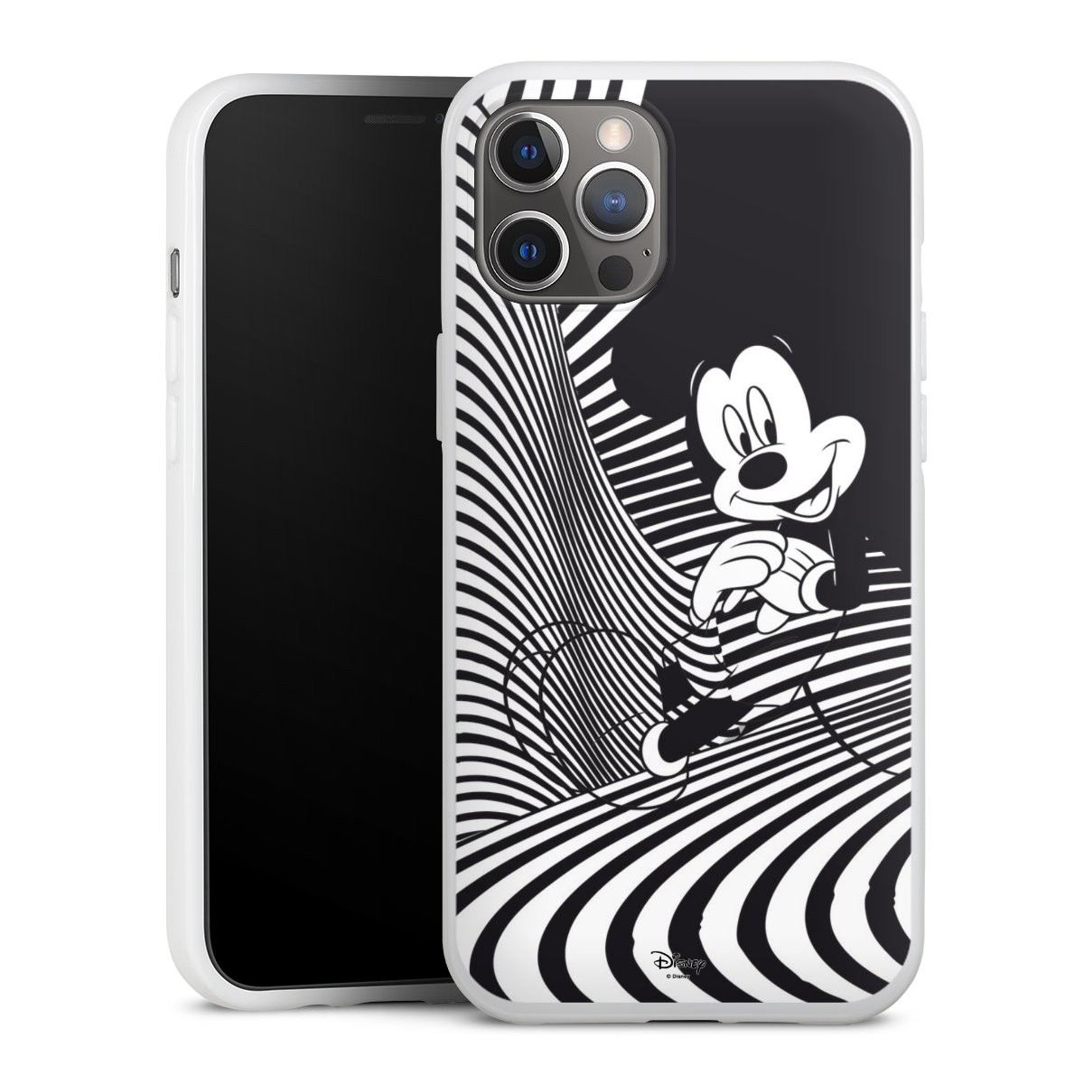 iPhone 12 Pro Max Handy Silikon Hülle Case weiß Handyhülle Disney Official Licensed Product Mickey Mouse Silikon Case