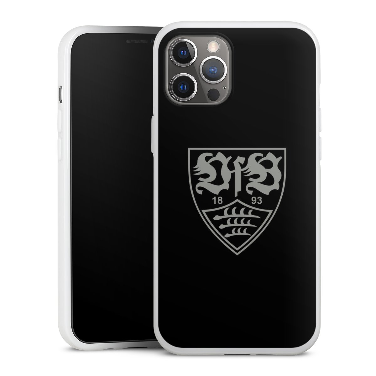 iPhone 12 Pro Max Handy Silikon Hülle Case weiß Handyhülle Official Licensed Product Vfb Stuttgart Silikon Case