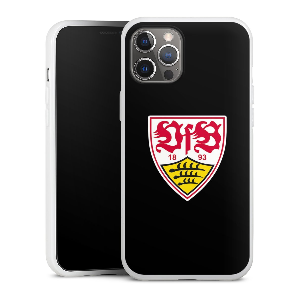 iPhone 12 Pro Max Handy Silikon Hülle Case weiß Handyhülle Vfb Stuttgart Official Licensed Product Coat Of Arms Silikon Case