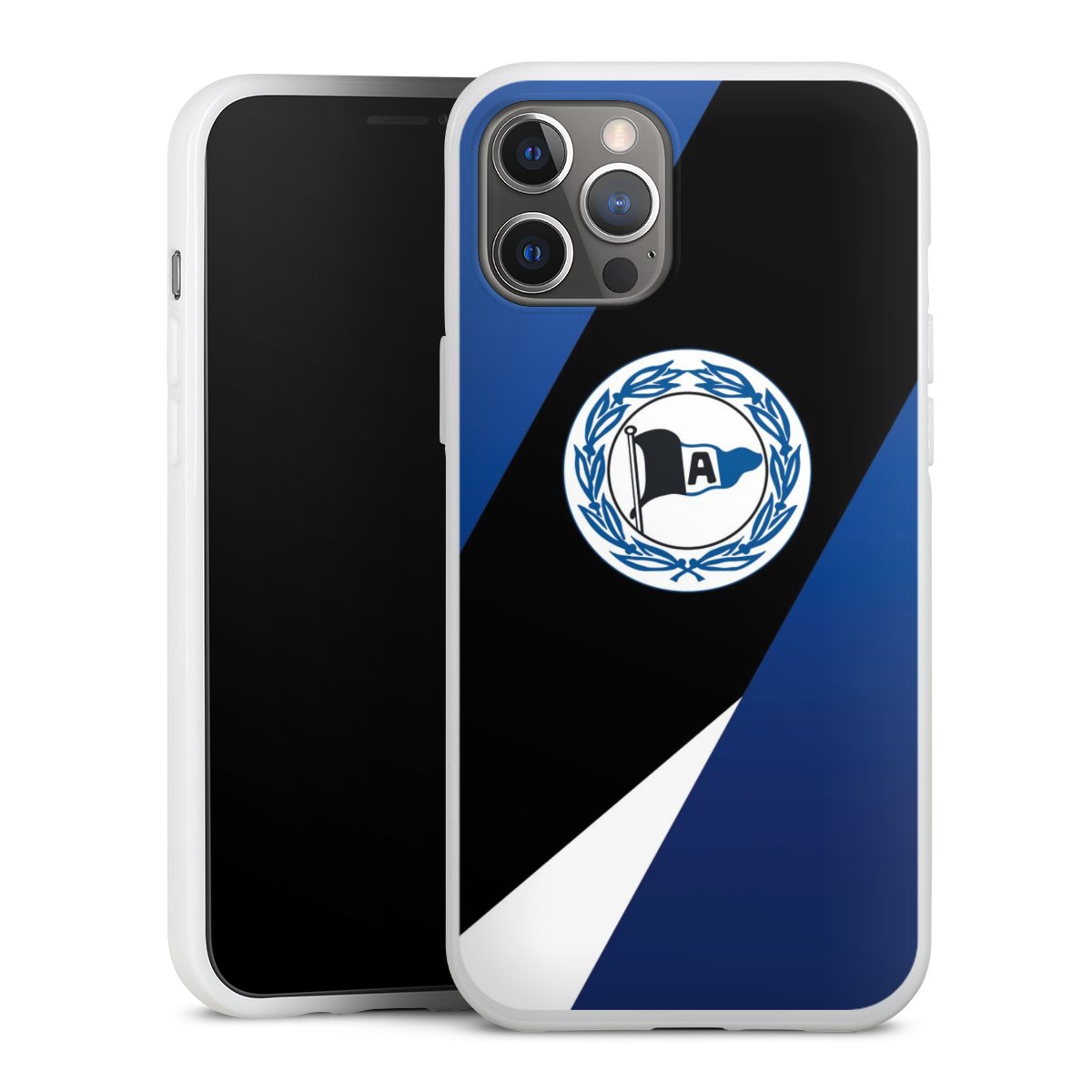 iPhone 12 Pro Max Handy Silikon Hülle Case weiß Handyhülle Official Licensed Product Arminia Bielefeld Dsc Silikon Case