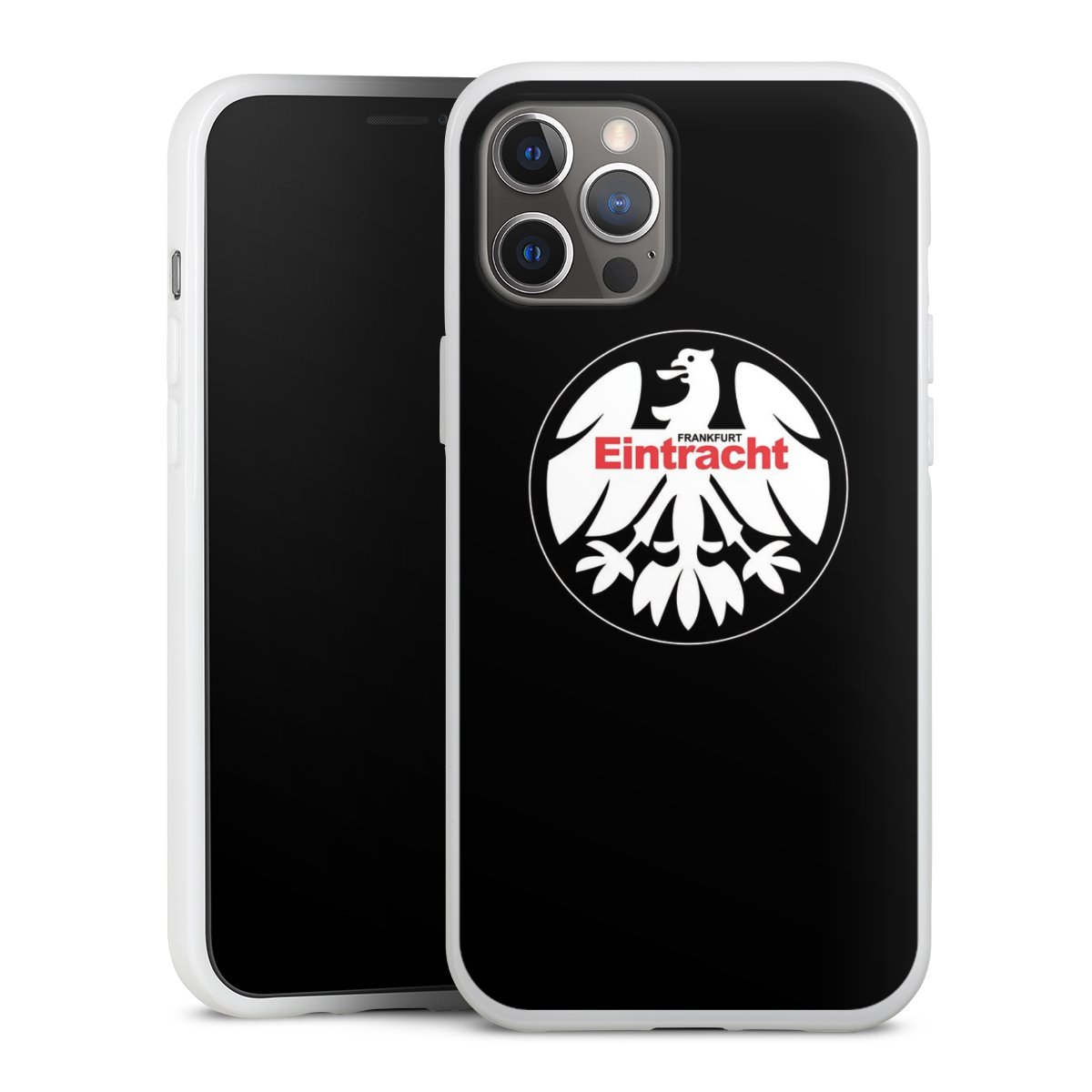 iPhone 12 Pro Max Handy Silikon Hülle Case weiß Handyhülle Official Licensed Product Eintracht Frankfurt Sge Silikon Case