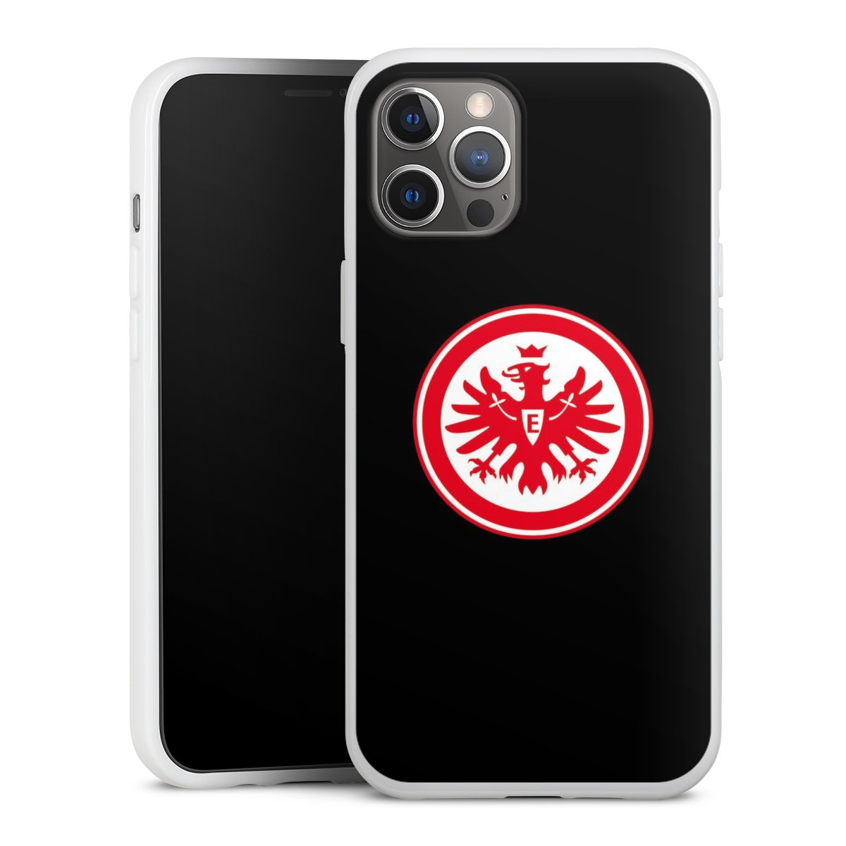 iPhone 12 Pro Max Handy Silikon Hülle Case weiß Handyhülle Eintracht Frankfurt Sge Eagle Silikon Case