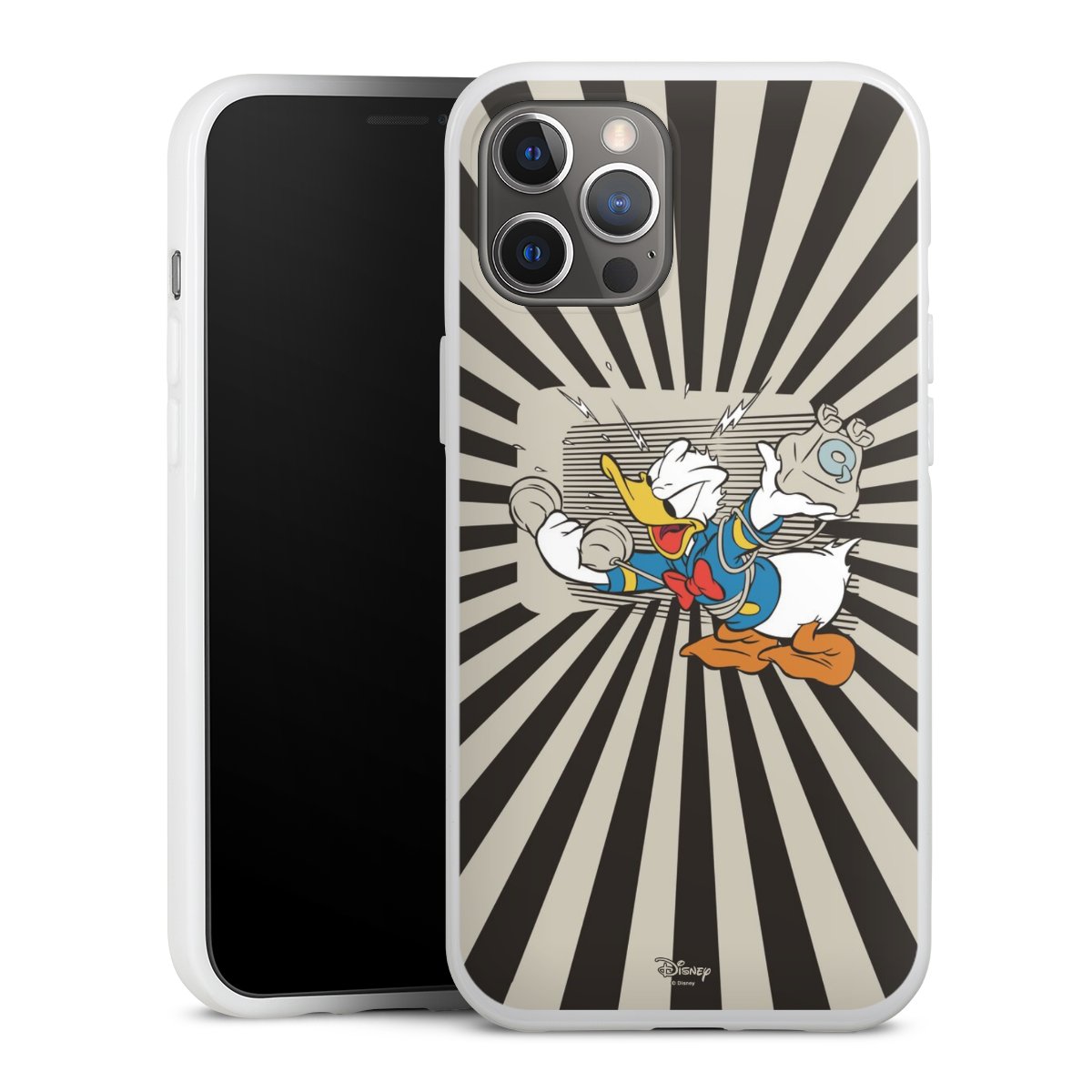 iPhone 12 Pro Max Handy Silikon Hülle Case weiß Handyhülle Donald Duck Disney Official Licensed Product Silikon Case