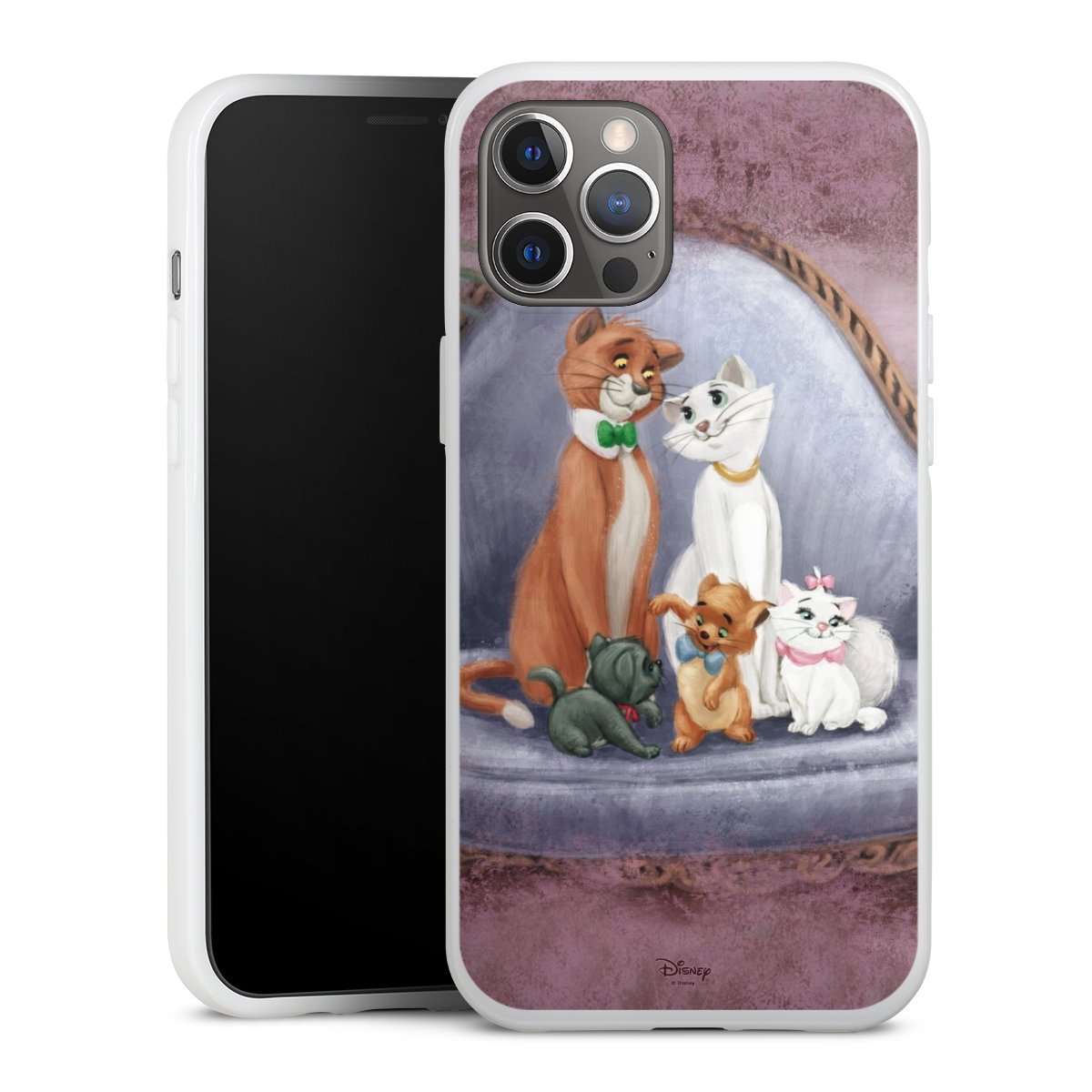 iPhone 12 Pro Max Handy Silikon Hülle Case weiß Handyhülle Official Licensed Product Disney Aristocats Silikon Case