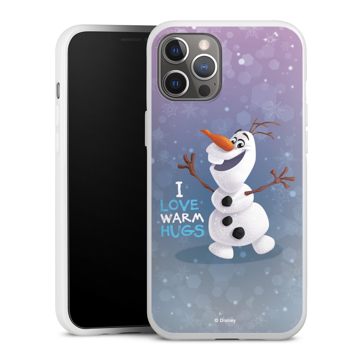 iPhone 12 Pro Max Handy Silikon Hülle Case weiß Handyhülle Frozen Frozen Olaf Official Licensed Product Silikon Case