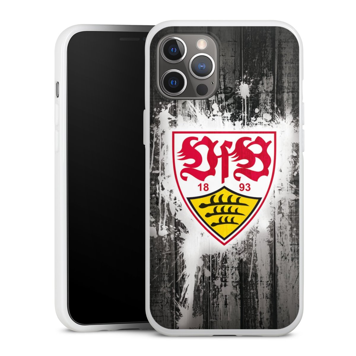 iPhone 12 Pro Max Handy Silikon Hülle Case weiß Handyhülle Vfb Stuttgart Official Licensed Product Silikon Case