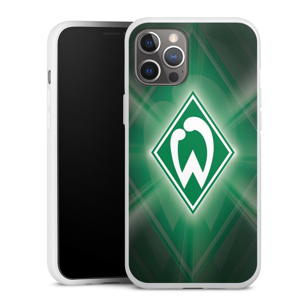 iPhone 12 Pro Max Handy Silikon Hülle Case weiß Handyhülle Sv Werder Bremen Official Licensed Product Coat Of Arms Silikon Case