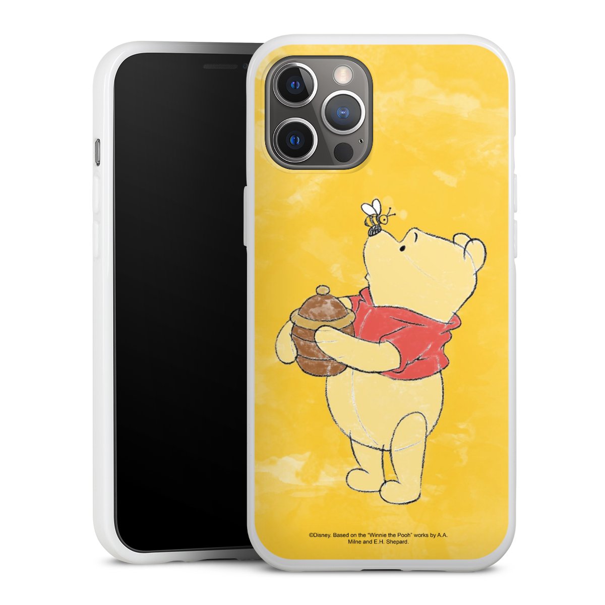 iPhone 12 Pro Max Handy Silikon Hülle Case weiß Handyhülle Official Licensed Product Winnie The Pooh Disney Silikon Case