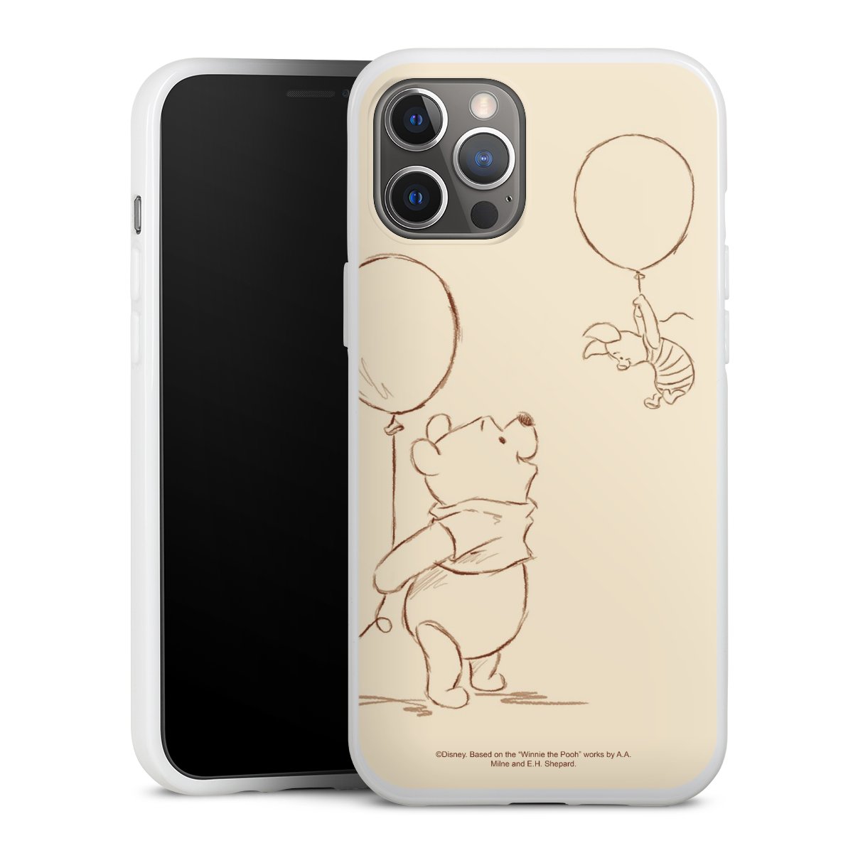 iPhone 12 Pro Max Handy Silikon Hülle Case weiß Handyhülle Official Licensed Product Winnie The Pooh Disney Silikon Case