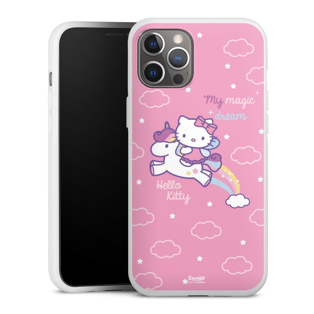 iPhone 12 Pro Max Handy Silikon Hülle Case weiß Handyhülle Einhorn Official Licensed Product Hello Kitty Silikon Case