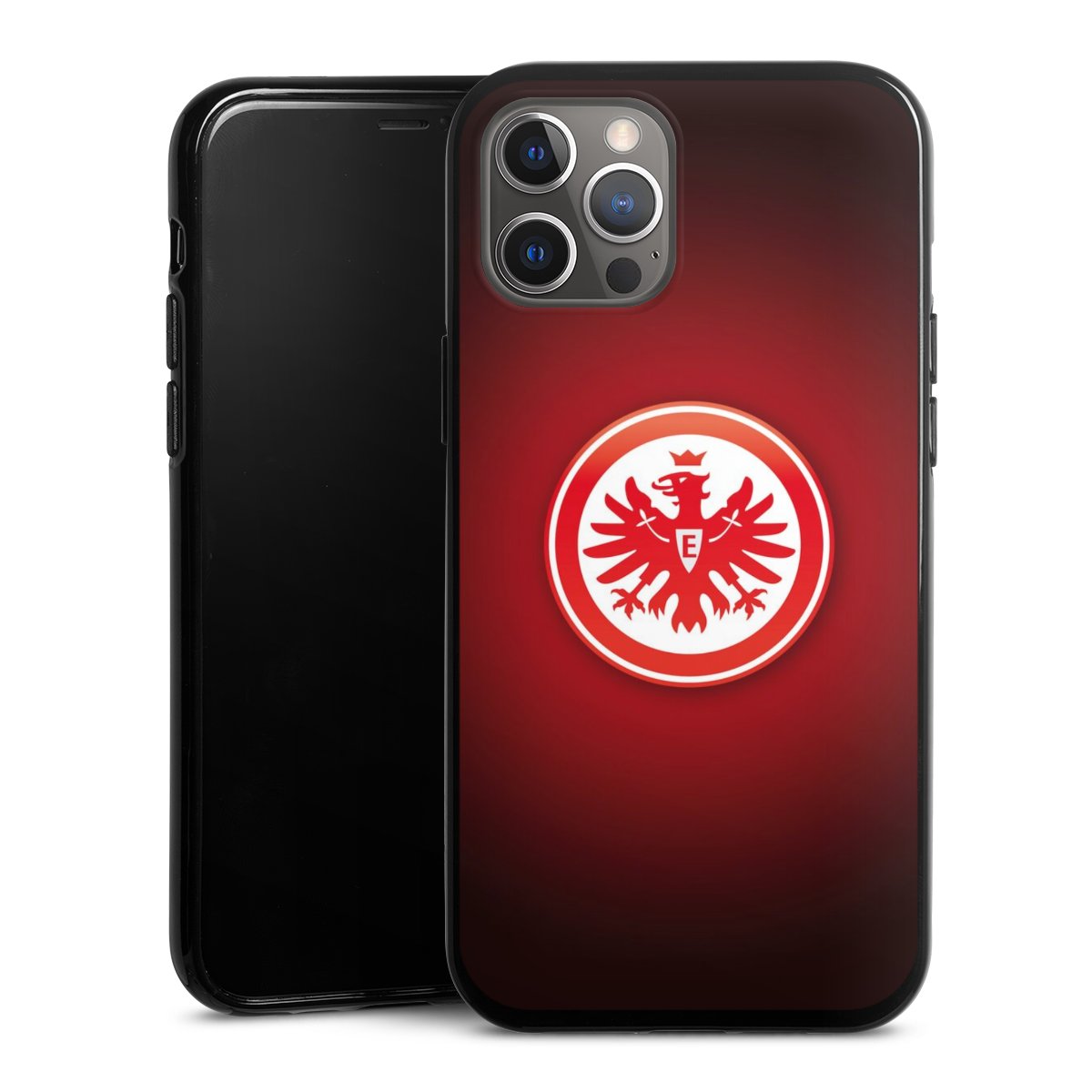 iPhone 12 Pro Max Handy Silikon Hülle Case schwarz Handyhülle Eintracht Frankfurt Official Licensed Product Coat Of Arms